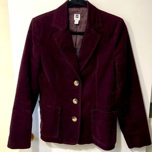 GAP Plum Velvet Blazer/Jacket - Medium EUC